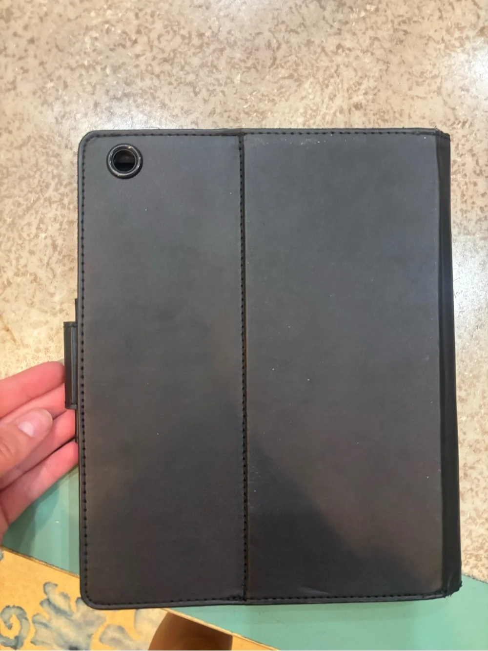 Justin Boots Black Tablet Folio with Magnetic Closure